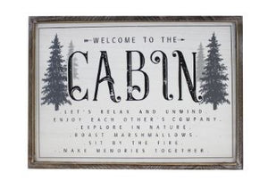 " Welcome to the Cabin" Wall Plaque