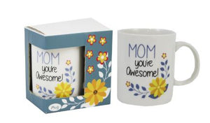 "Mom You're Awesome" Floral Mug